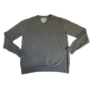 St. John's Bay Cotton Cashmere Knit V-Neck Long Sleeve Sweater  Size S